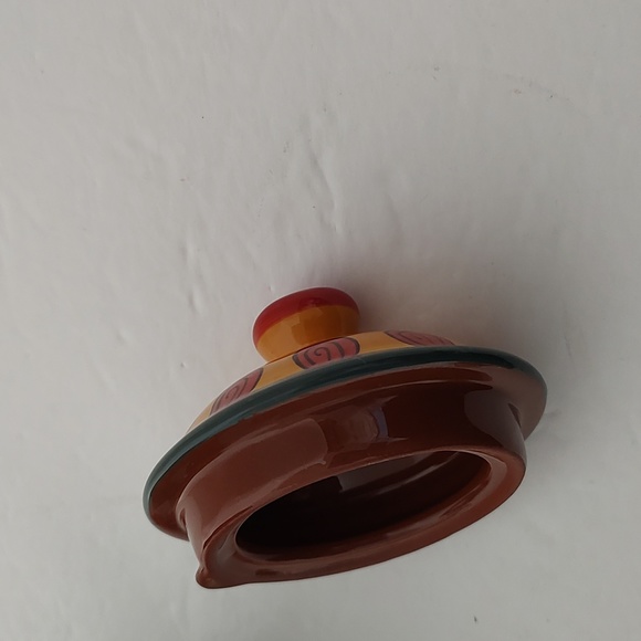 Vintage Folk Art Handcrafted and Painted Southwestern Design Teapot - Picture 5 of 8